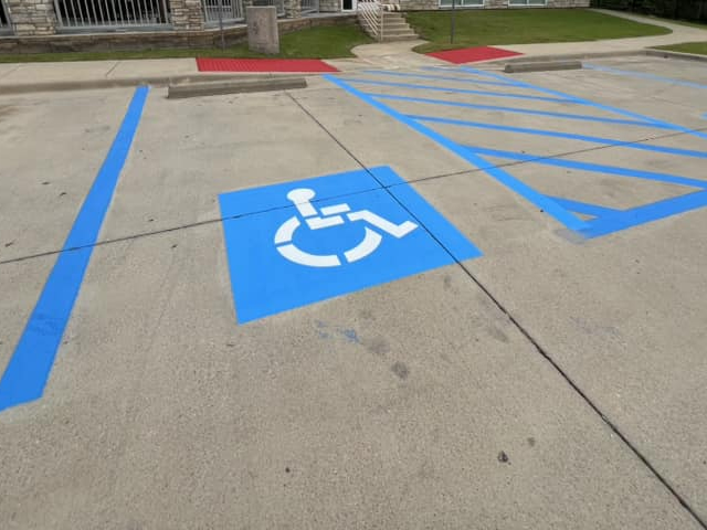 ADA Handicap Stall Striping Muncie, IN