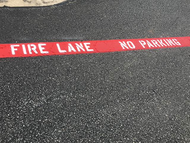 Fire Lane Striping Jacksonville, Florida