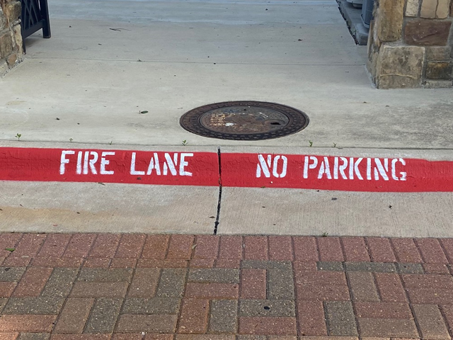 fire lane and curb painting