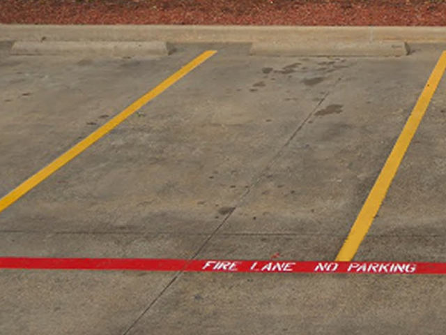 Yellow Parking Lot Striping