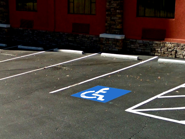 Handicap Striping in Parking Lot Athens, Georgia