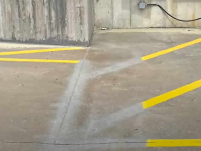 removing parking lot striping