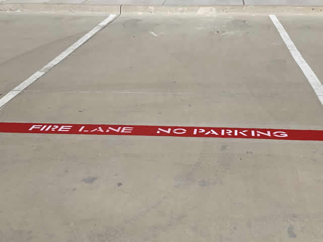 Fire Lane Striping  Sherman, Texas